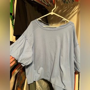 Women’s Free People Light Blue Short Sleeve Shirt